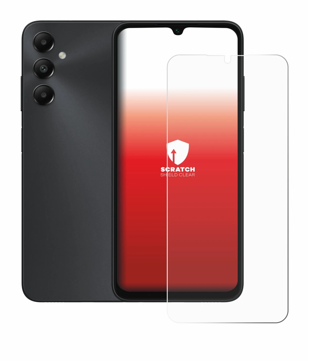 Image de l'appareil Samsung Galaxy A05s avec une grande variété de protections d'écran.