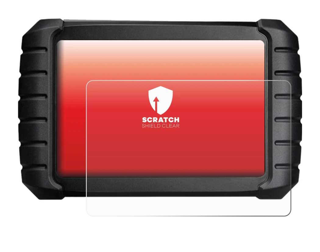 Image de l'appareil iCarsoft CR Max BT (2024) avec une grande variété de protections d'écran.