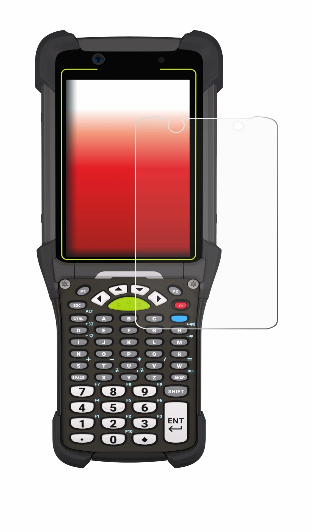 Image de l'appareil Zebra MC9400 avec une grande variété de protections d'écran.