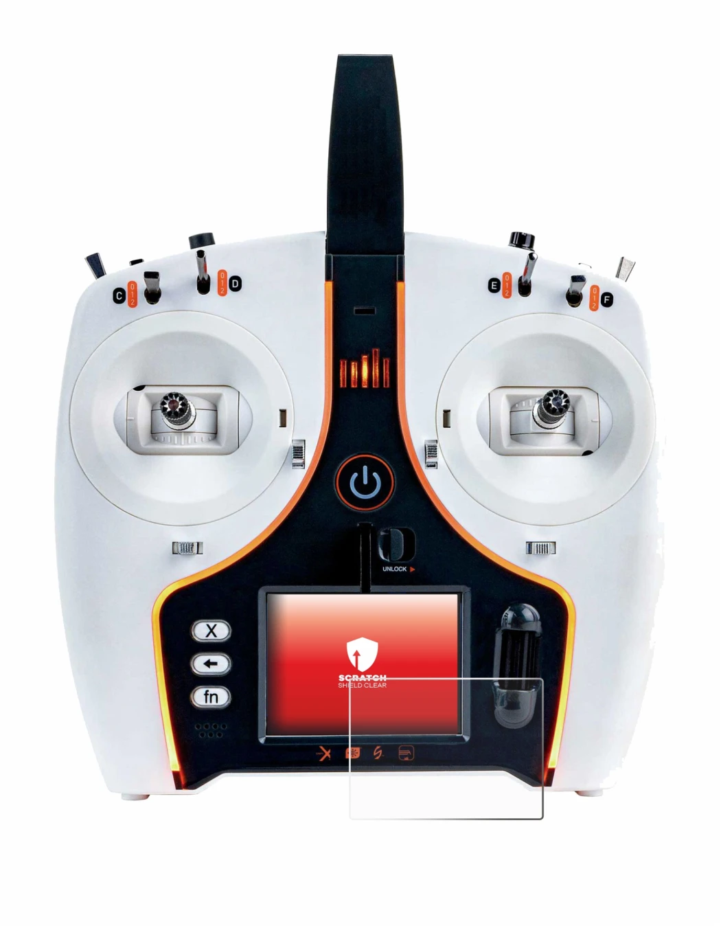Image de l'appareil Spektrum NX7e 7-Channel DSMX Transmitter avec une grande variété de protections d'écran.