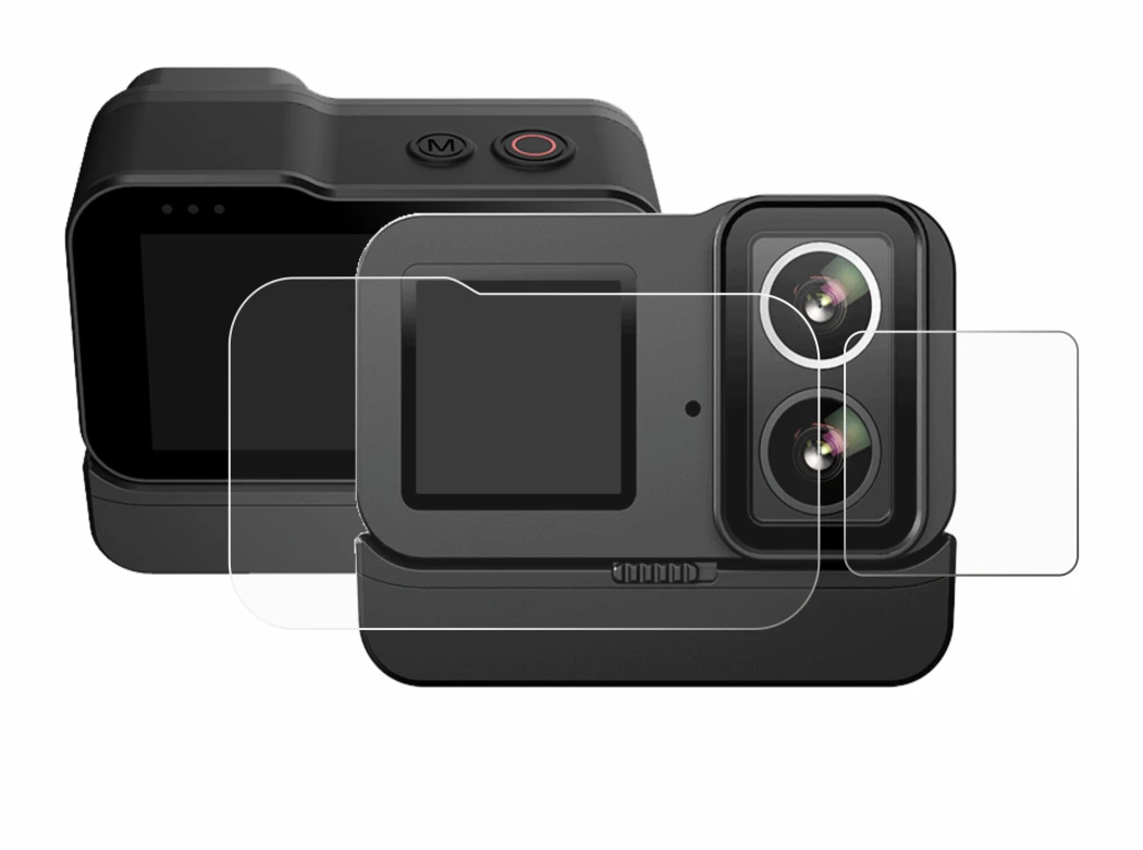 Image de l'appareil SJCAM SJ20 Dual Lens avec une grande variété de protections d'écran.