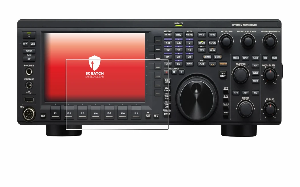 Image de l'appareil Kenwood TS-890S avec une grande variété de protections d'écran.