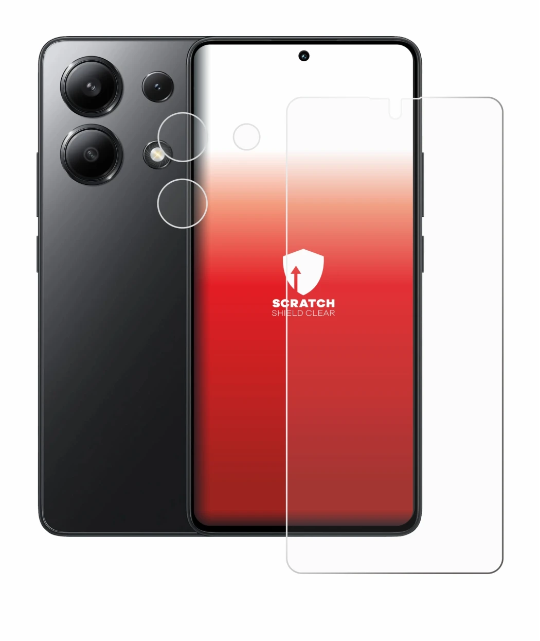 Image de l'appareil Xiaomi Redmi Note 13 5G (Avant+Caméra) avec une grande variété de protections d'écran.