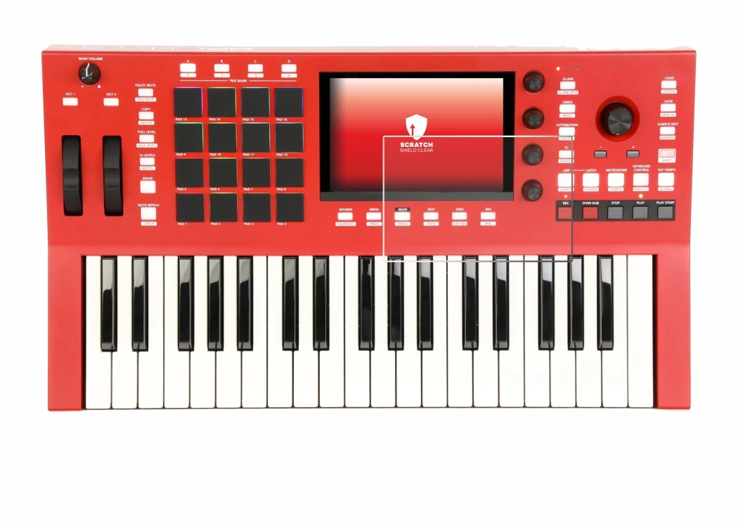 Image de l'appareil Akai Professional MPC Key 37 avec une grande variété de protections d'écran.