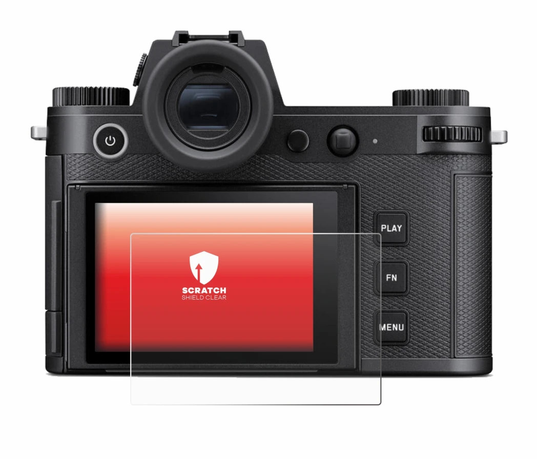Image de l'appareil Leica SL3 avec une grande variété de protections d'écran.