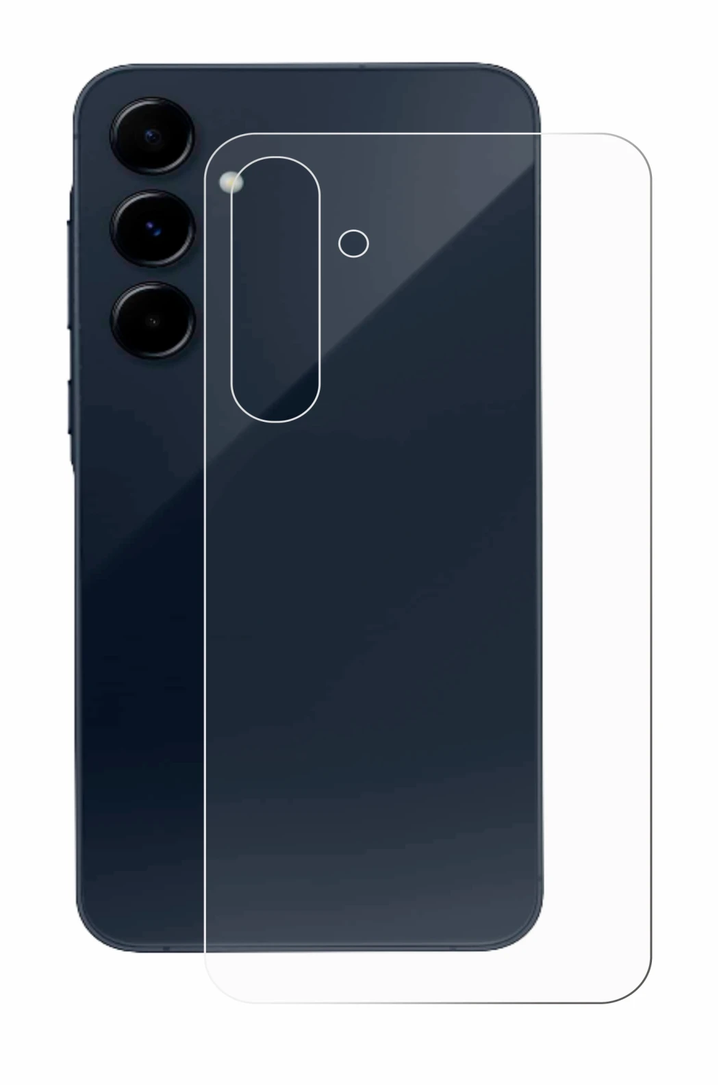 Image de l'appareil Samsung Galaxy A35 5G (Arrière) avec une grande variété de protections d'écran.