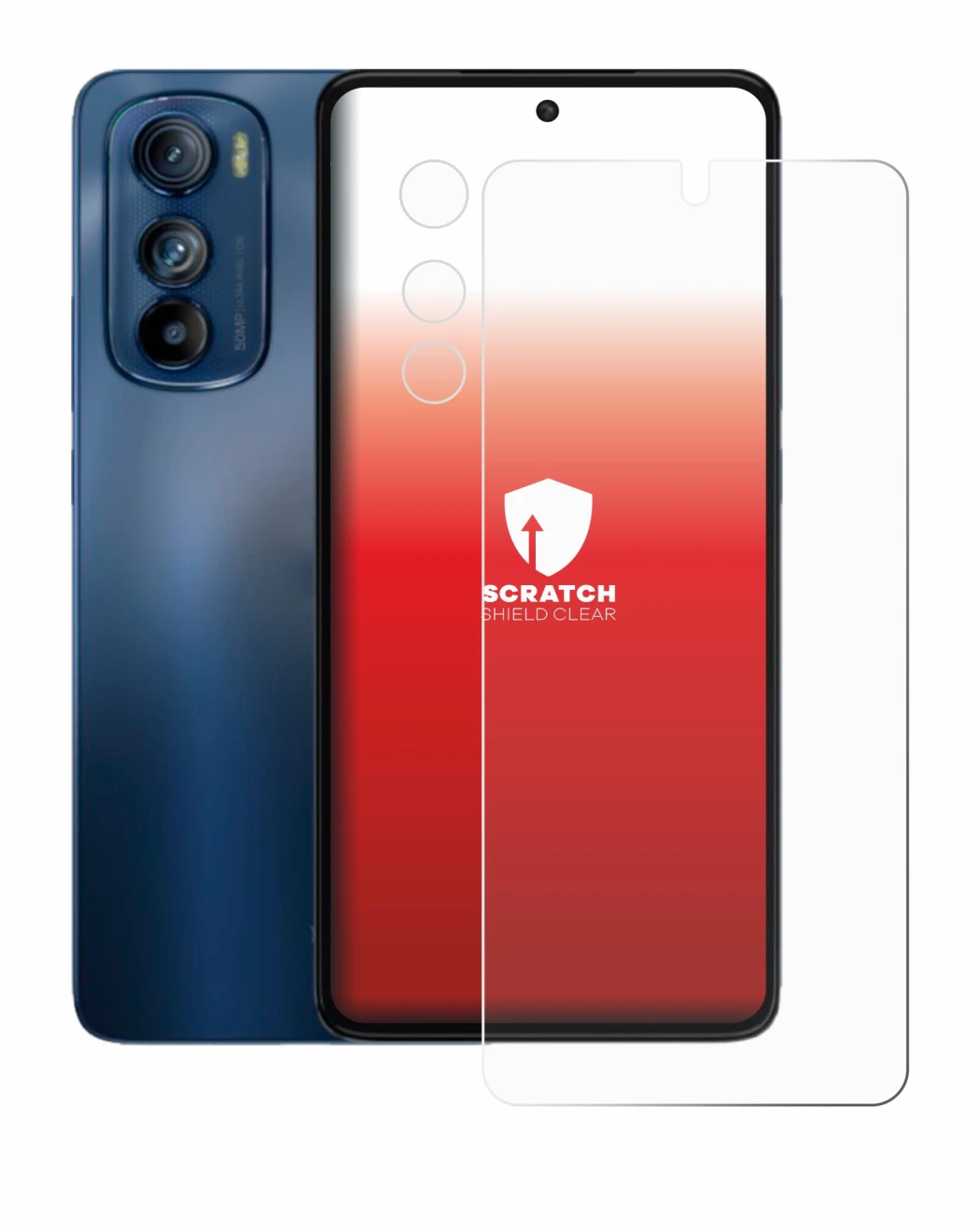 Image de l'appareil Motorola Edge 30 (Avant+Caméra) avec une grande variété de protections d'écran.