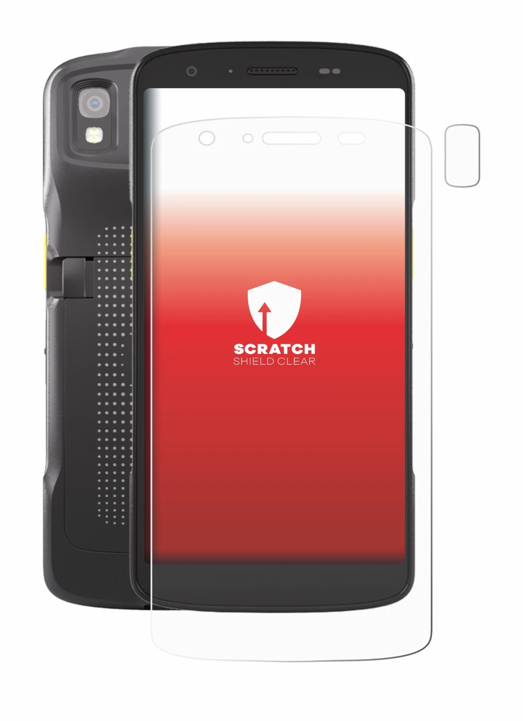 Image de l'appareil Zebra TC22 (Avant+Caméra) avec une grande variété de protections d'écran.