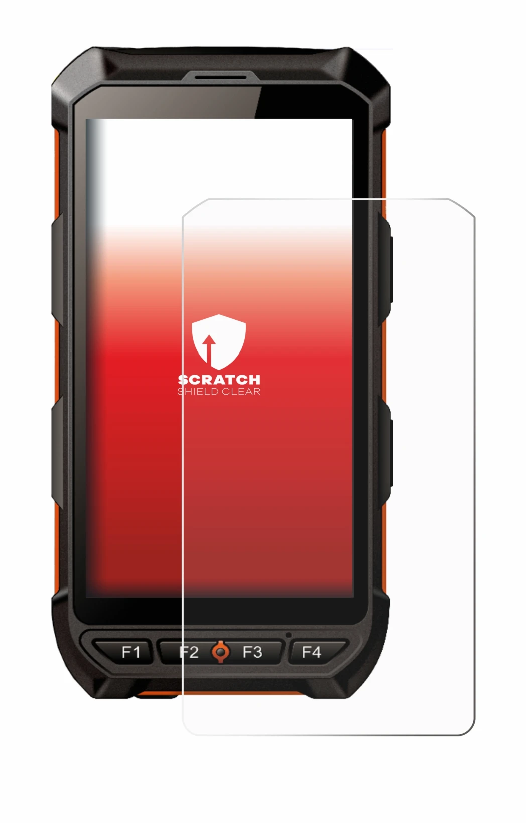 Image de l'appareil iDTronic C9 RED avec une grande variété de protections d'écran.