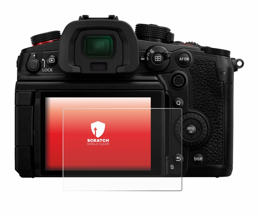 Image de l'appareil Panasonic Lumix DC-GH7 avec une grande variété de protections d'écran.