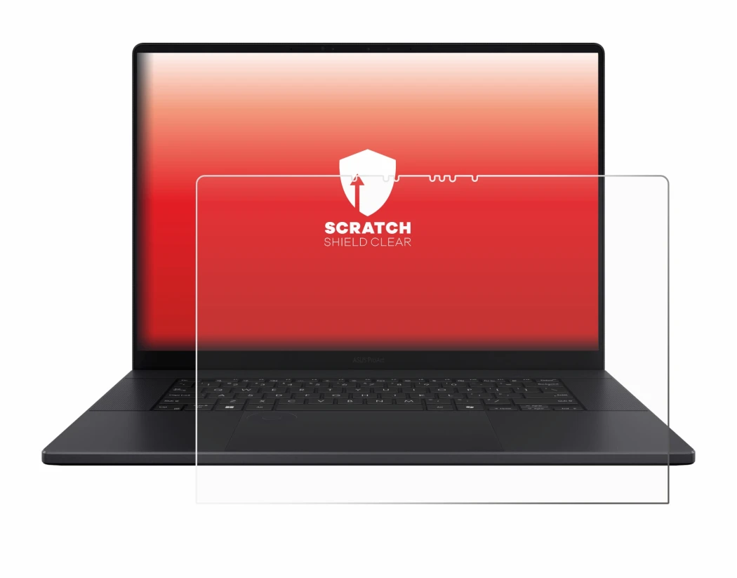 Image de l'appareil ASUS ProArt P16 avec une grande variété de protections d'écran.