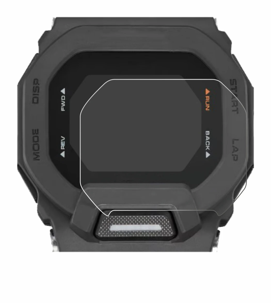 Image de l'appareil Casio G-Shock GBD-200 avec une grande variété de protections d'écran.
