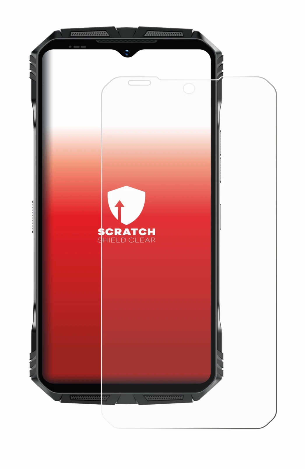 Image de l'appareil Doogee S118 avec une grande variété de protections d'écran.