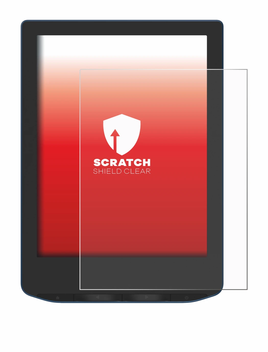 Image de l'appareil PocketBook Verse Pro Color avec une grande variété de protections d'écran.