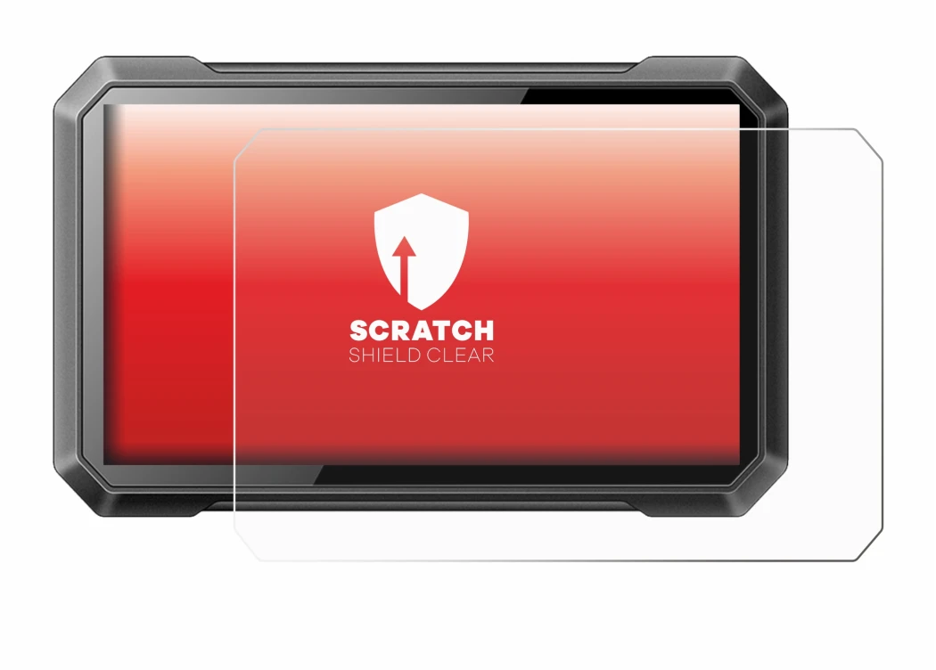 Image de l'appareil Ricoel Motorcycle CarPlay C7 II avec une grande variété de protections d'écran.