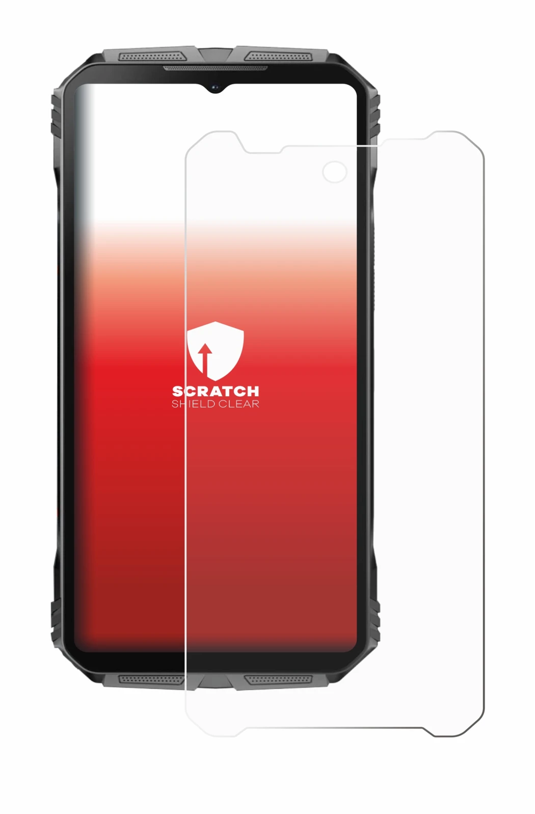 Image de l'appareil Doogee V40 Pro avec une grande variété de protections d'écran.