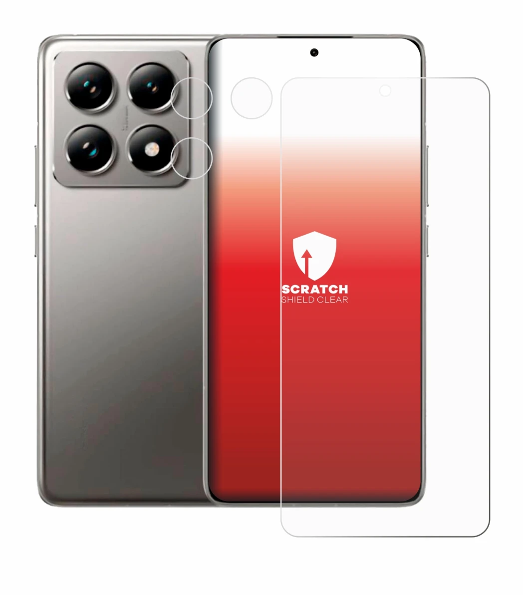 Image de l'appareil Xiaomi 14T (Avant+Caméra) avec une grande variété de protections d'écran.