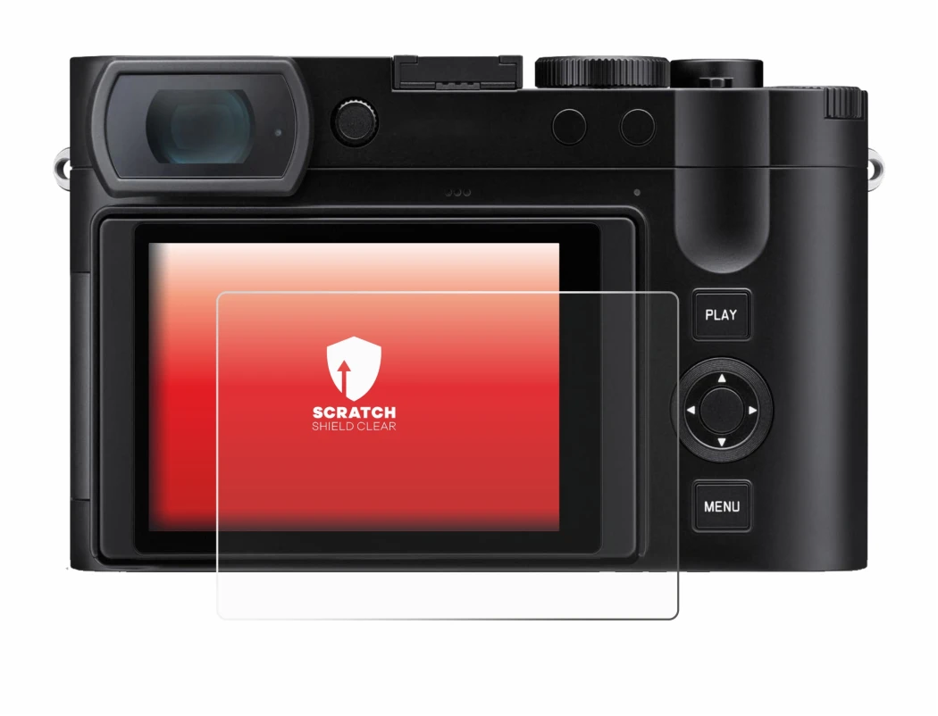 Image de l'appareil Leica Q3 43 avec une grande variété de protections d'écran.