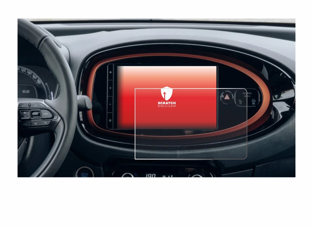 Image de l'appareil Toyota Aygo X (2022) avec une grande variété de protections d'écran.