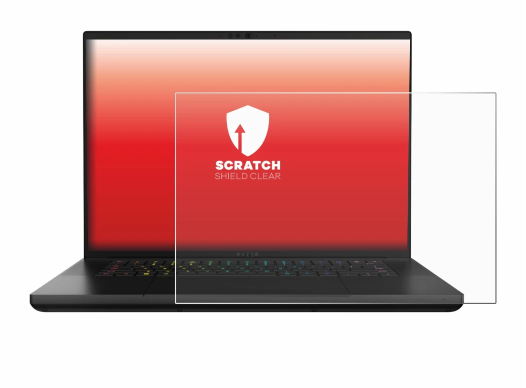 Image de l'appareil Razer Blade 16 2024 avec une grande variété de protections d'écran.