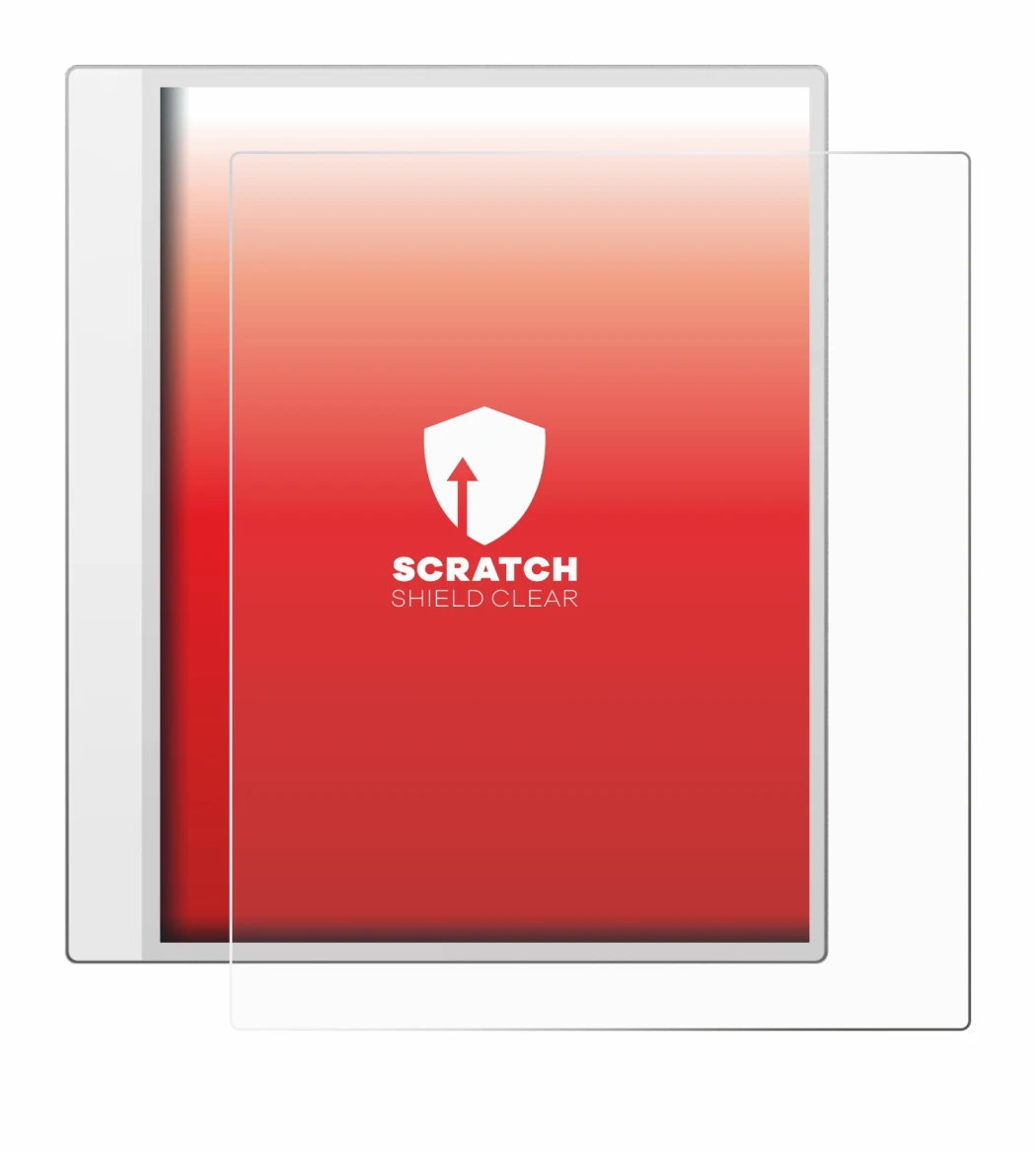 Image de l'appareil Boox Note Max avec une grande variété de protections d'écran.