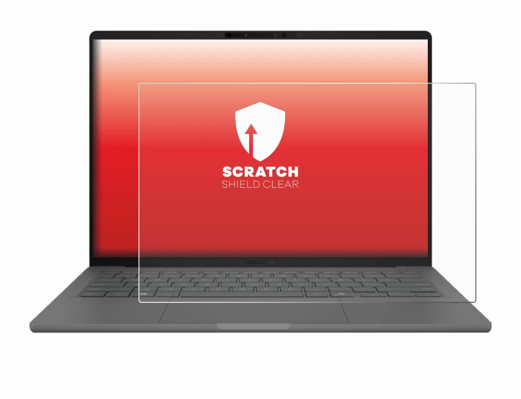 Image de l'appareil ASUS ZenBook A14 UX3407 avec une grande variété de protections d'écran.