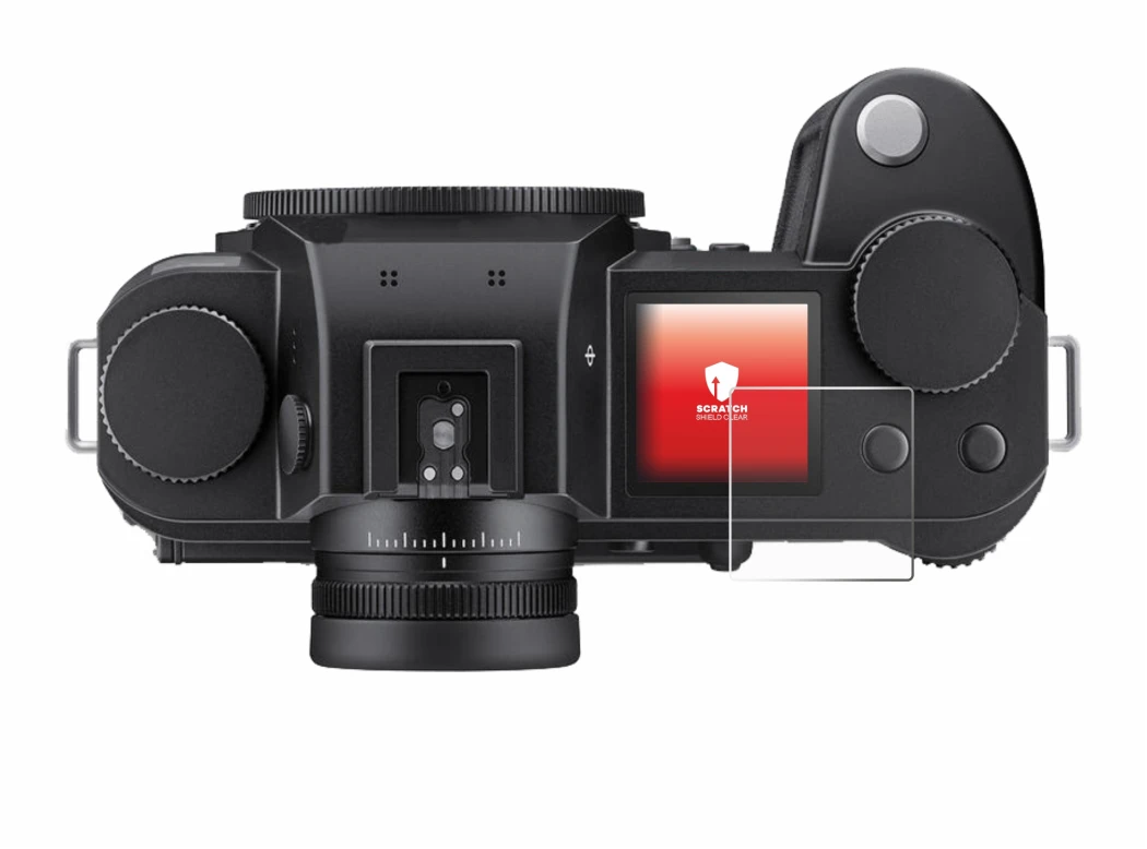 Image de l'appareil Leica SL3-S (affichage des épaules) avec une grande variété de protections d'écran.