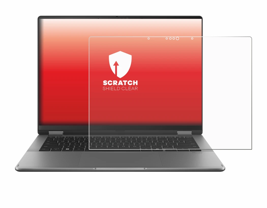 Image de l'appareil ASUS Vivobook 14 Flip TP3407 avec une grande variété de protections d'écran.