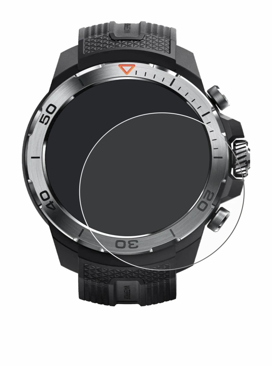 Image de l'appareil Xiaomi Mibro GS Explorer avec une grande variété de protections d'écran.