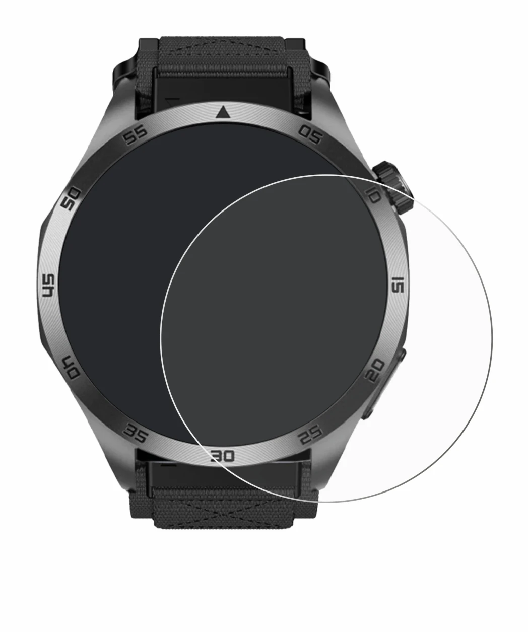Image de l'appareil Knauermann Pro 3 Fan Edition 2025 (rond) avec une grande variété de protections d'écran.