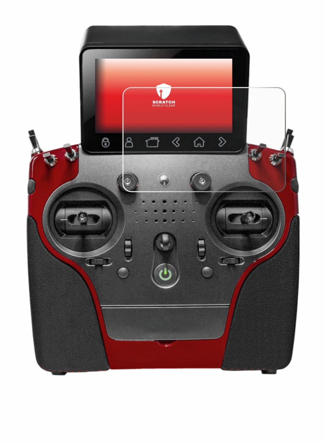 Image de l'appareil PowerBox Systems Atom avec une grande variété de protections d'écran.