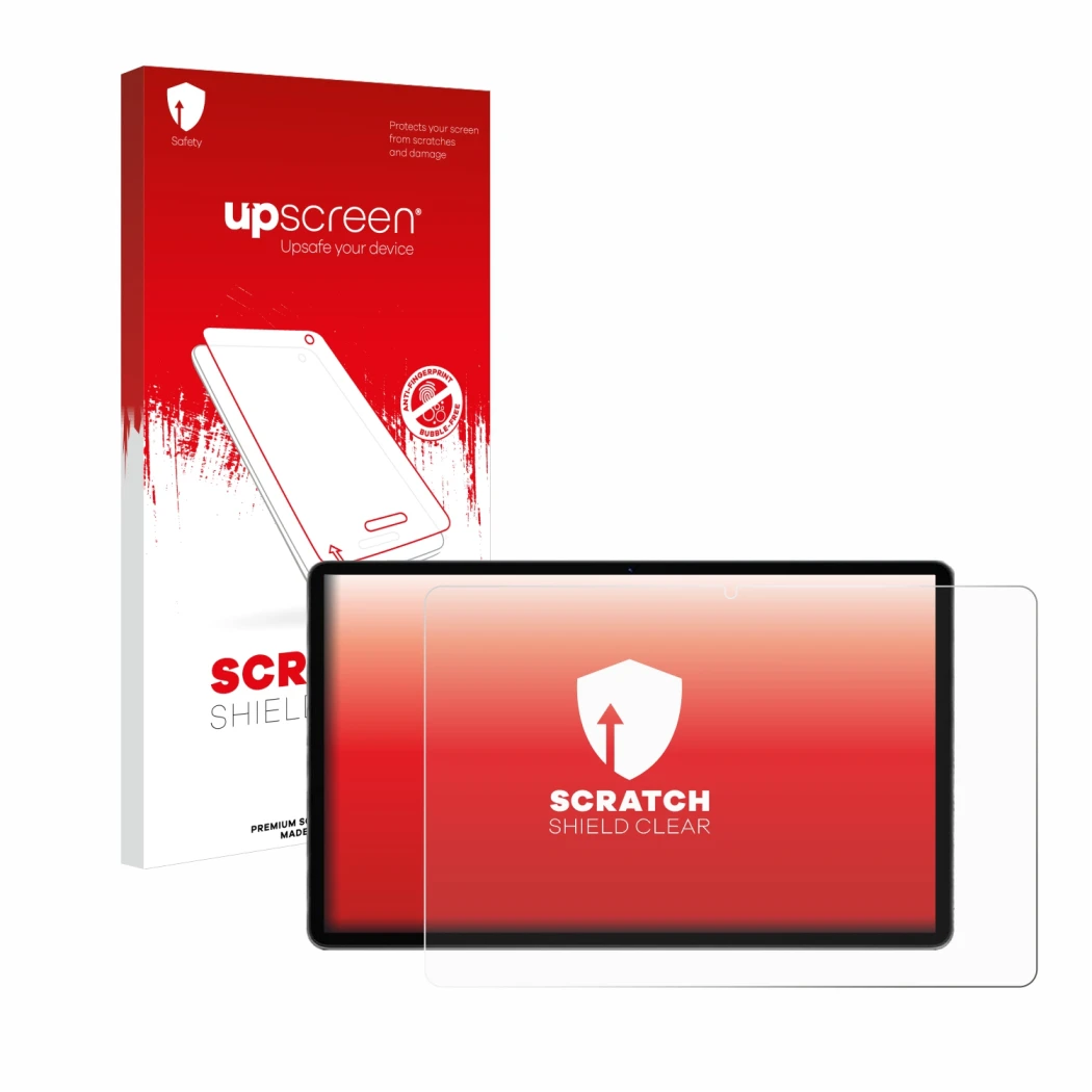 Face avant d’un emballage produit avec le logo de la marque upscreen. À côté, l’appareil Xgody Q17 11