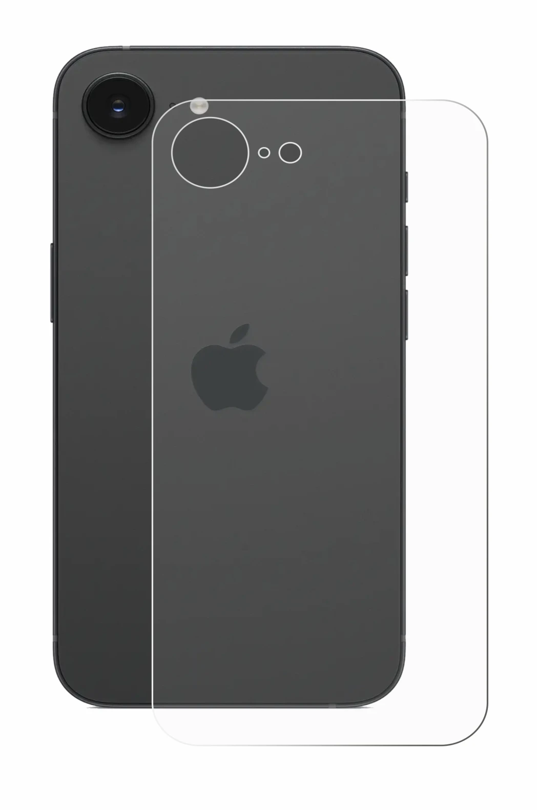 Image de l'appareil Apple iPhone 16e (Arrière) avec une grande variété de protections d'écran.