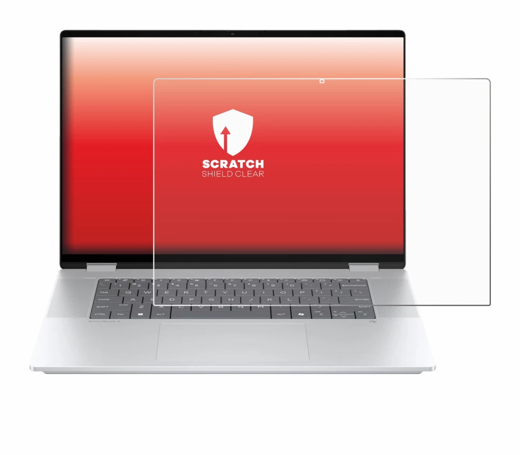 Image de l'appareil HP OmniBook X Flip 16-aX avec une grande variété de protections d'écran.