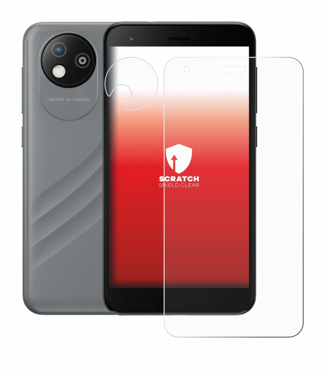 Image de l'appareil ZTE Blade A35 lite (Avant+Caméra) avec une grande variété de protections d'écran.
