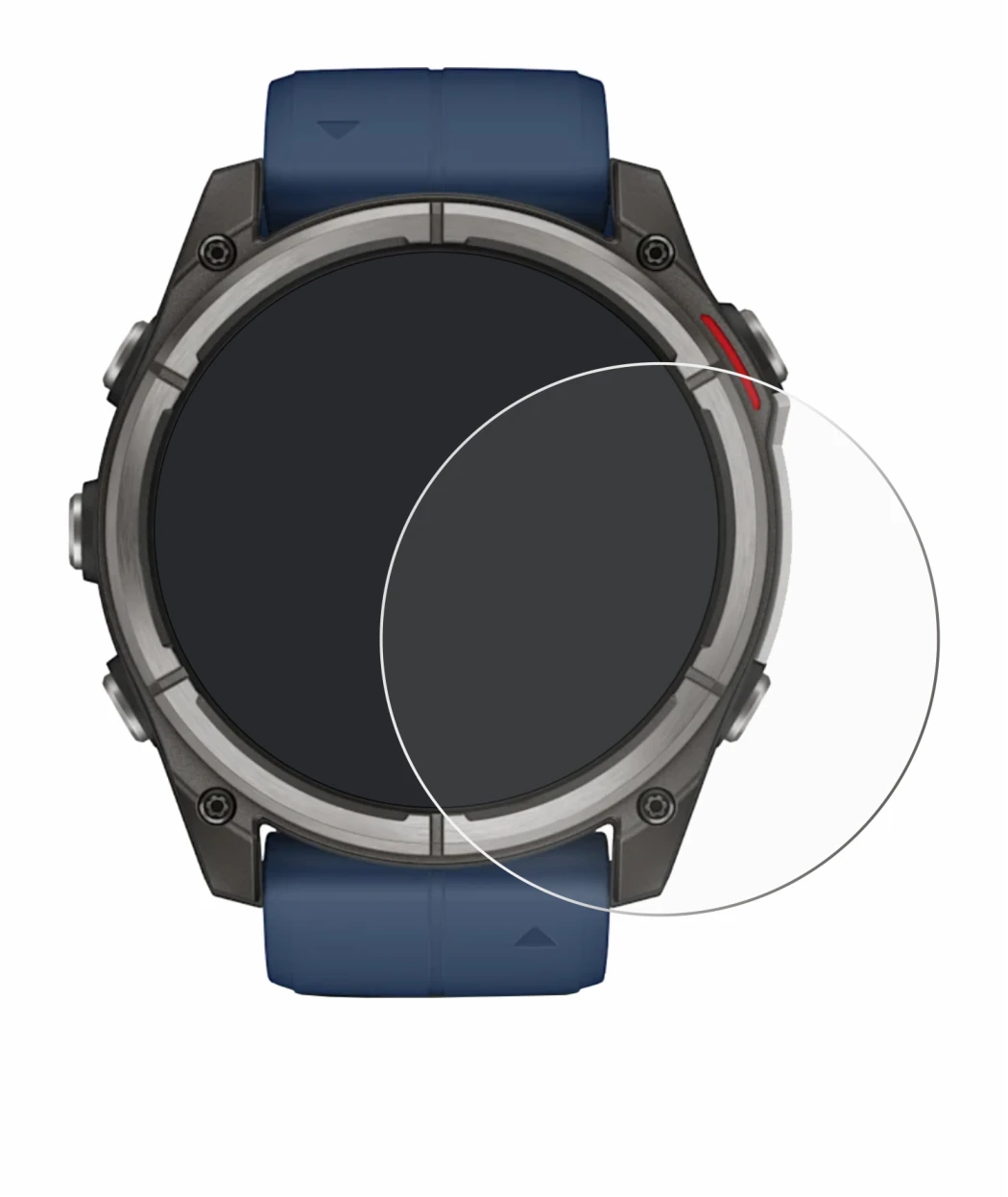 Image de l'appareil Garmin quatix 8 (51 mm) avec une grande variété de protections d'écran.