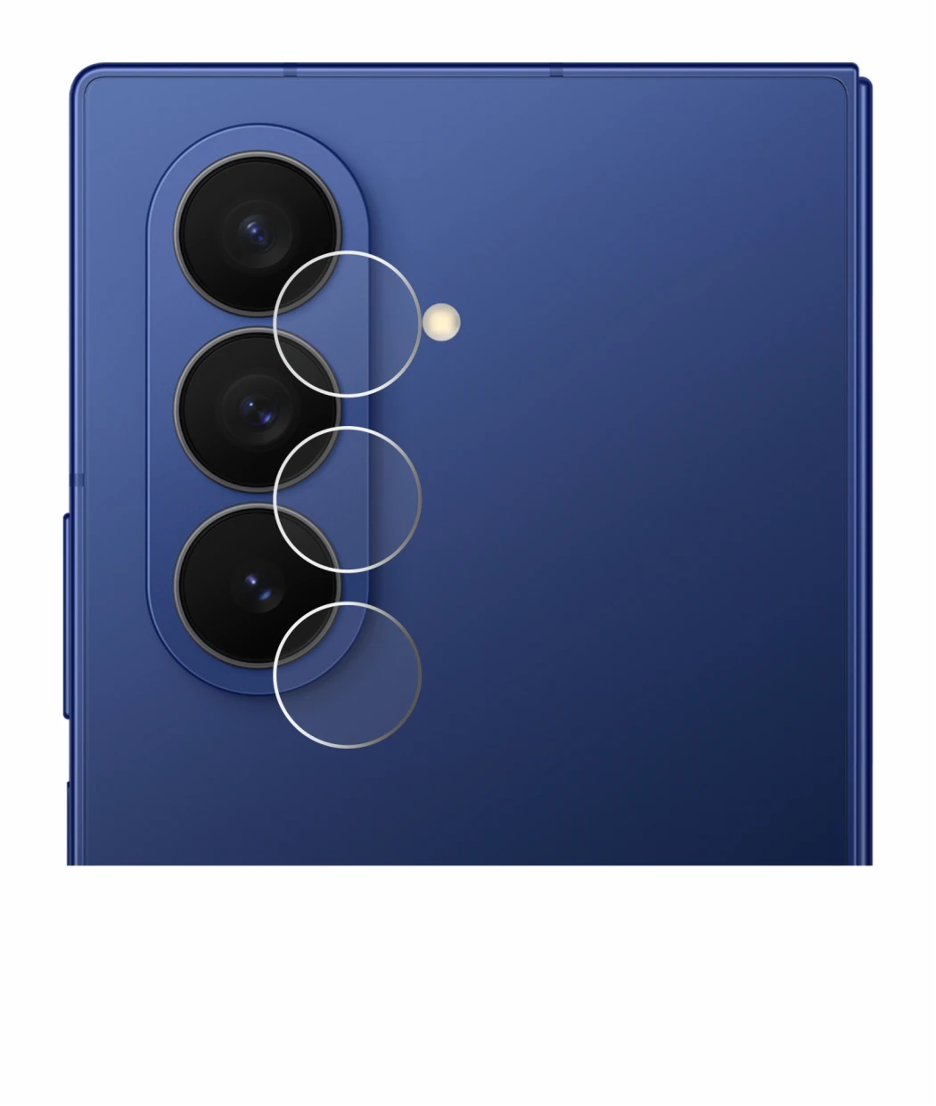Image de l'appareil Samsung Galaxy Z Fold 7 (Caméra UNIQUEMENT) avec une grande variété de protections d'écran.