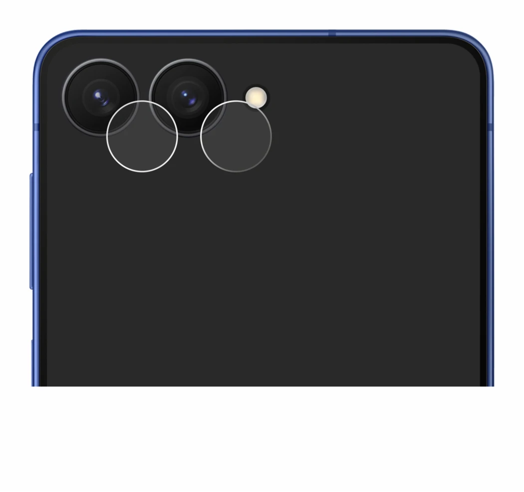Image de l'appareil Samsung Galaxy Z Flip 7 (Caméra UNIQUEMENT) avec une grande variété de protections d'écran.