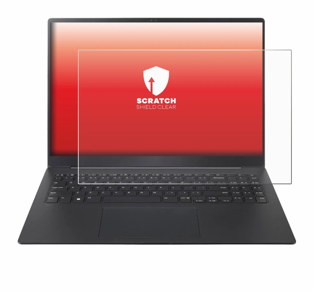 Image de l'appareil LG gram Pro 16 2025 avec une grande variété de protections d'écran.