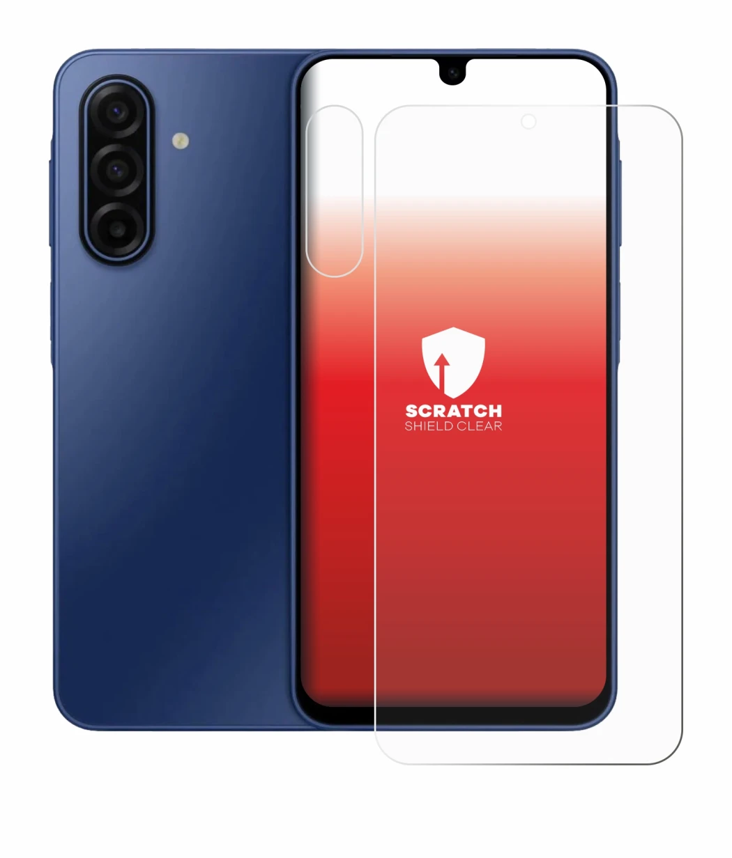 Image de l'appareil Samsung Galaxy A17 5G (Avant+Caméra) avec une grande variété de protections d'écran.