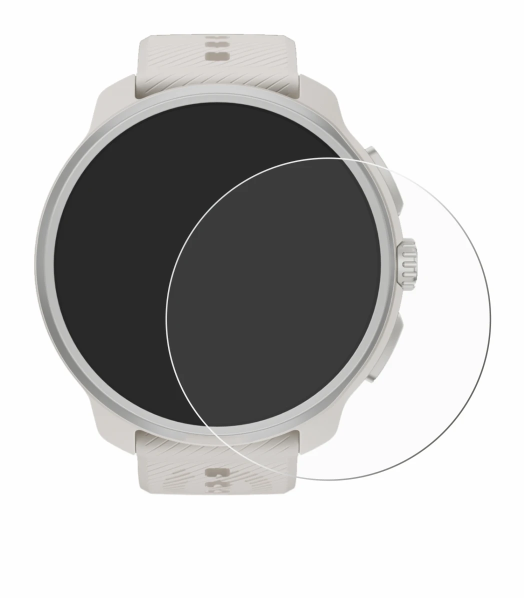 Image de l'appareil Suunto Race 2 avec une grande variété de protections d'écran.