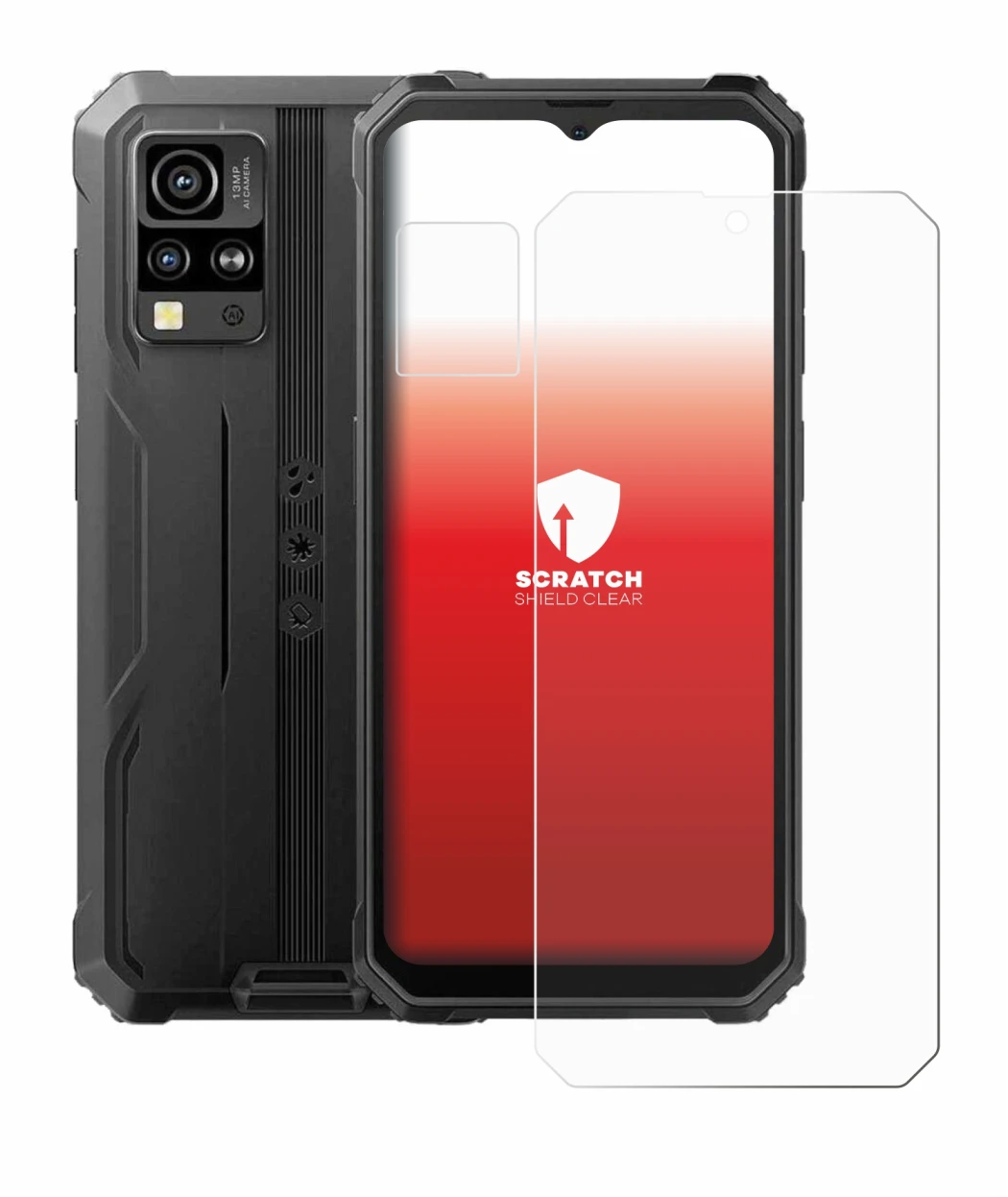Image de l'appareil Blackview BV4800 SE (Avant+Caméra) avec une grande variété de protections d'écran.