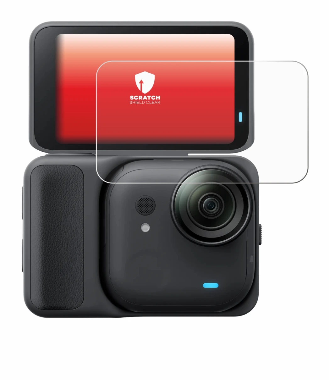 Image de l'appareil Insta360 Go Ultra avec une grande variété de protections d'écran.