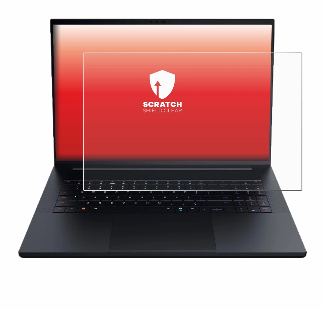 Image de l'appareil Razer Blade 18 2025 avec une grande variété de protections d'écran.