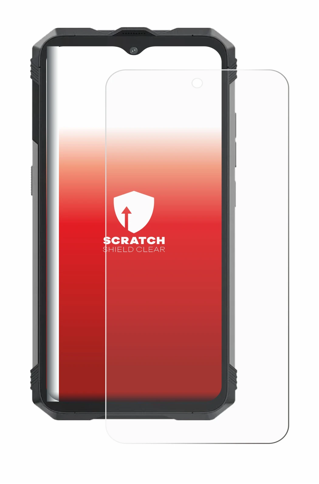 Image de l'appareil Cubot King Kong AX avec une grande variété de protections d'écran.