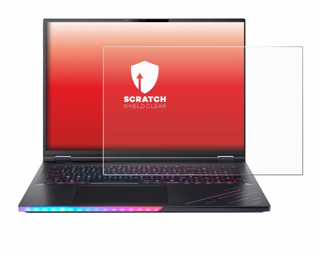 Image de l'appareil Acer Predator Helios 18 AI PH18-73 avec une grande variété de protections d'écran.