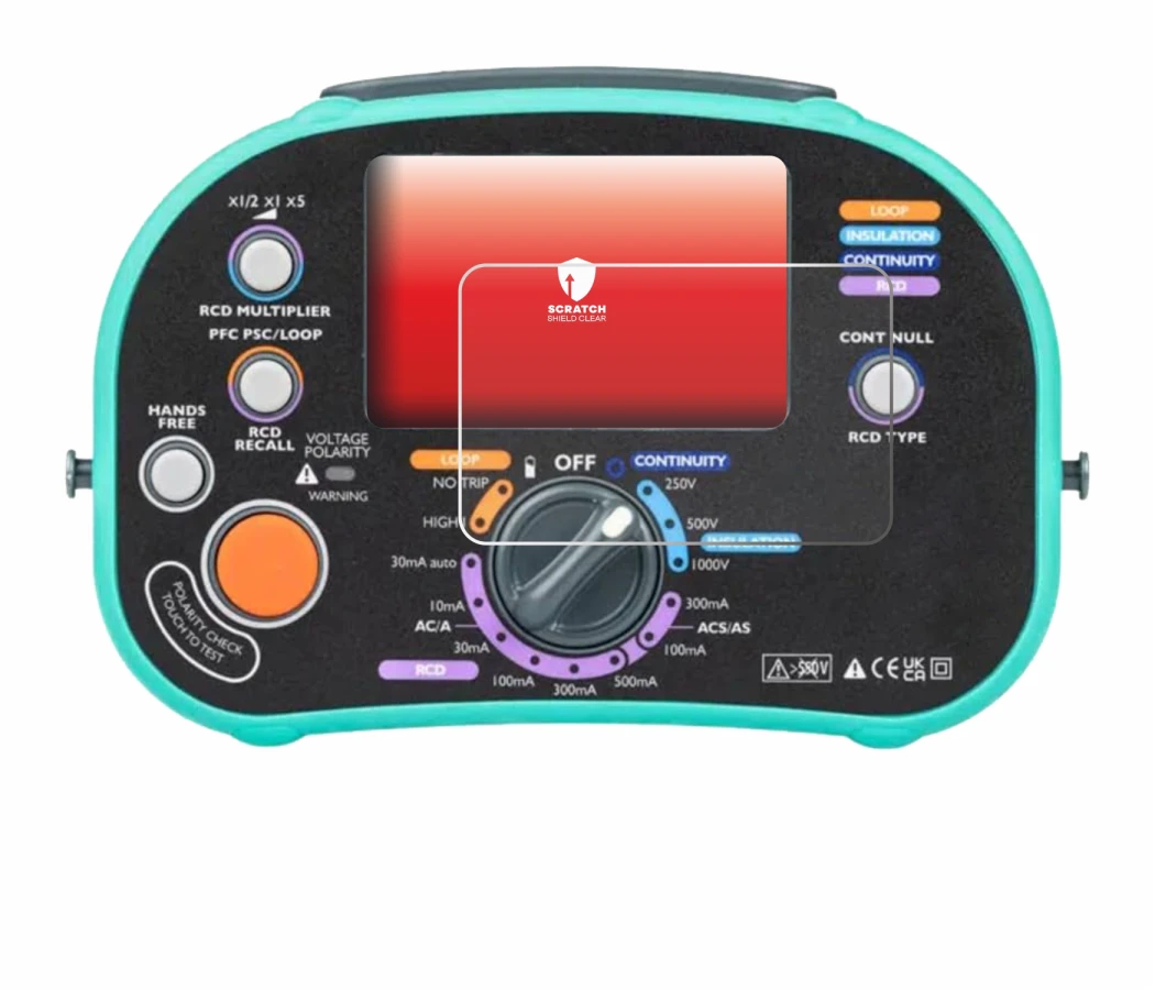 Image de l'appareil Kewtech KT63DL avec une grande variété de protections d'écran.