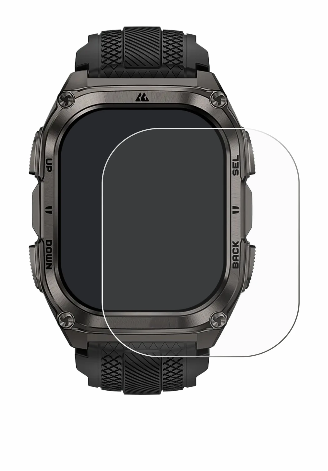 Image de l'appareil Kospet Tank M4 avec une grande variété de protections d'écran.