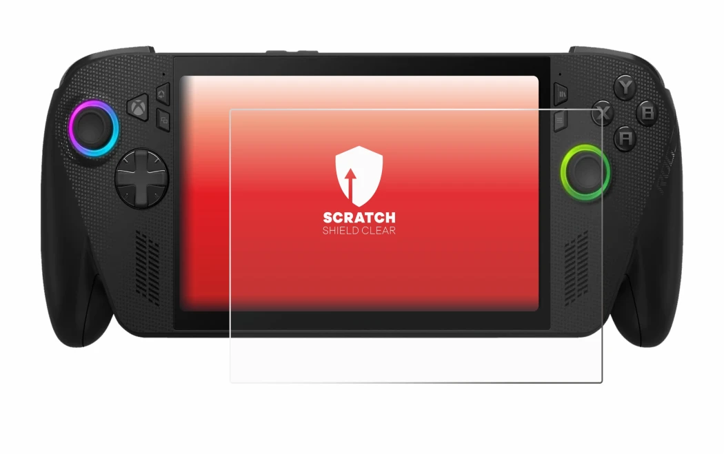 Image de l'appareil ASUS ROG Xbox Ally X avec une grande variété de protections d'écran.