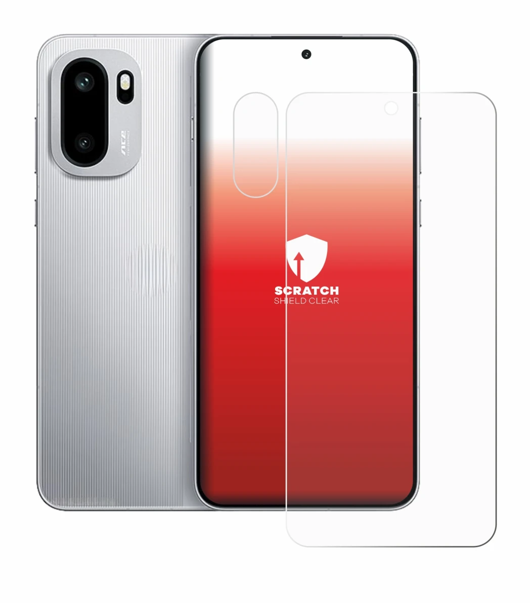 Image de l'appareil OnePlus 15R (Avant+Caméra) avec une grande variété de protections d'écran.